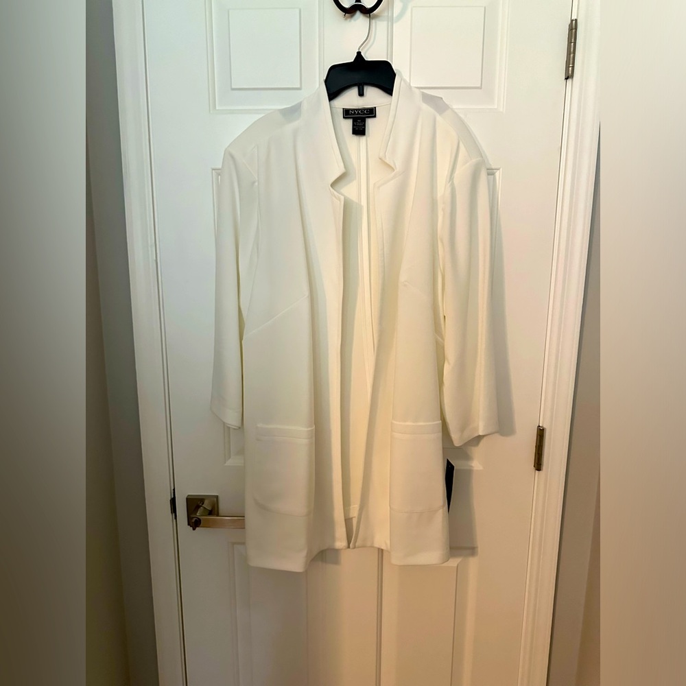 White Blazer; NEVER WORN, WITH TAGS